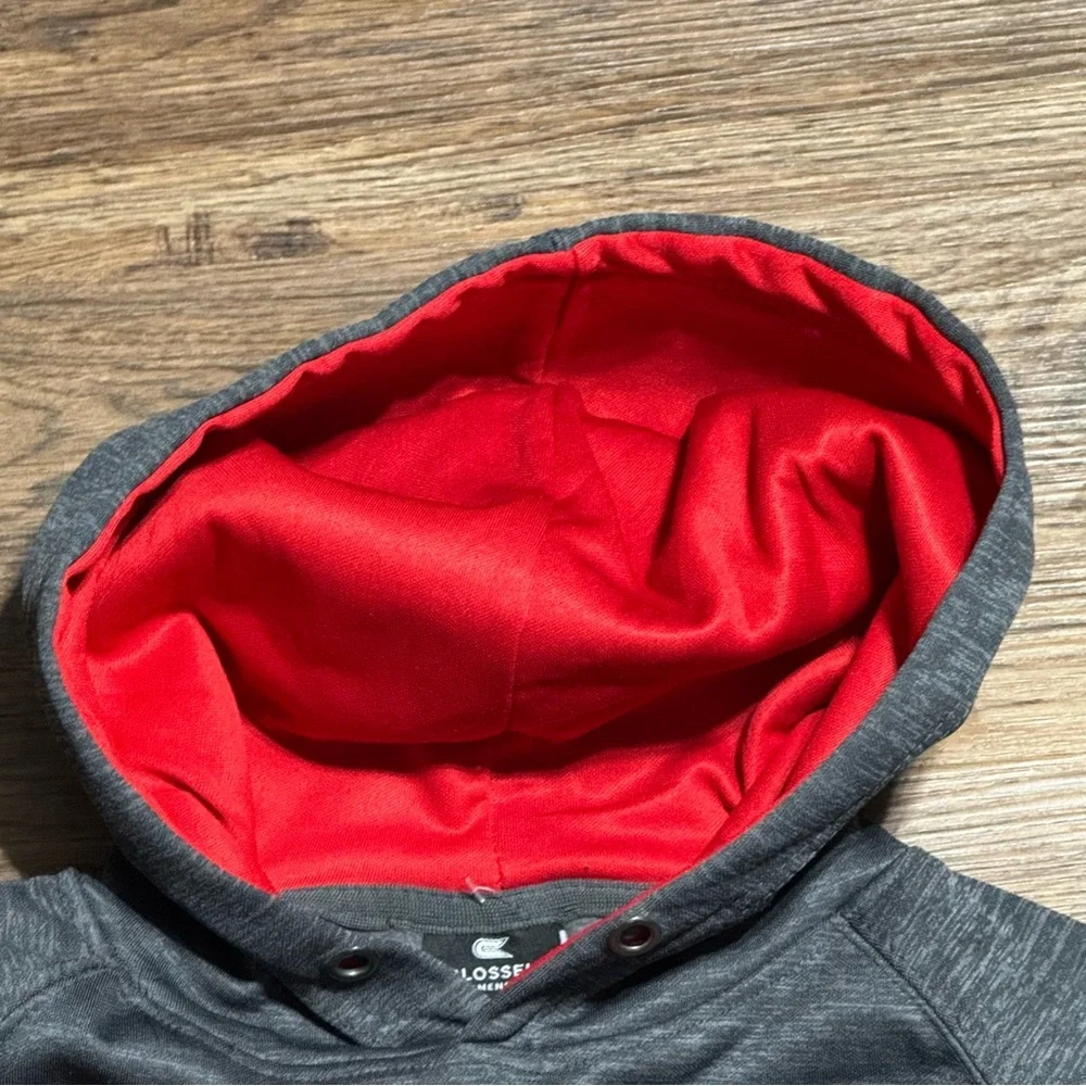 FCF Rutgers University Embroidered Colosseum‎ Hoodie Red & Gray Men’s L Pullover